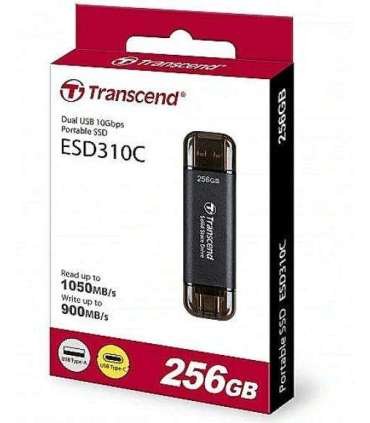 External SSD|TRANSCEND|ESD310C|256GB|USB-C|USB|3D NAND|TS256GESD310C