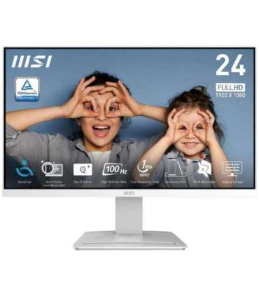 LCD Monitor|MSI|PRO MP2412W|23.8"|Business|Panel VA|1920x1080|16:9|100 Hz|1 ms|Colour White|PROMP2412W
