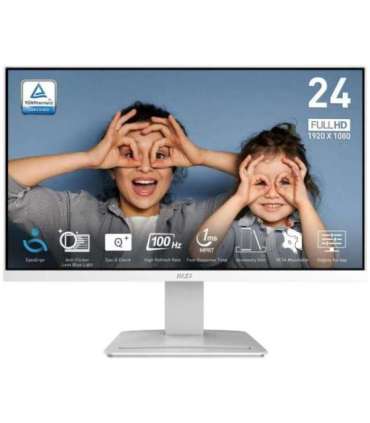 LCD Monitor|MSI|PRO MP2412W|23.8"|Business|Panel VA|1920x1080|16:9|100 Hz|1 ms|Colour White|PROMP2412W
