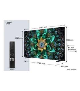 TV Set|TCL|98 "|4K Ultra HD|3840 x 2160 pixels|Flat|16:9|QD-Mini LED|98Q6C