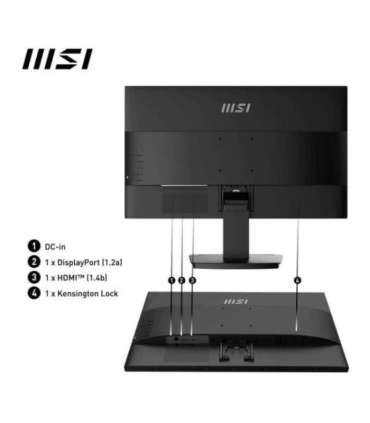 LCD Monitor|MSI|PRO MP2412|23.8"|Business|Panel VA|1920x1080|16:9|100Hz|Matte|4 ms|Tilt|Colour Black|PROMP2412