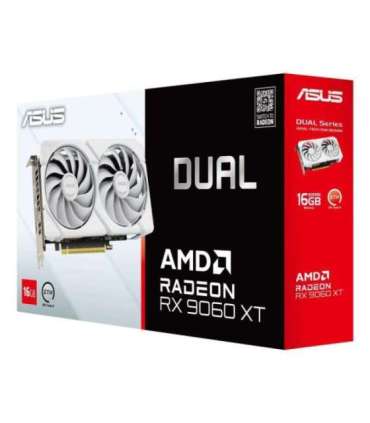 Graphics Card|ASUS|AMD|Radeon RX 9060 XT|16 GB|GDDR6|PCI Express 5.0|Active|DUAL-RX9060XT-16G-WH