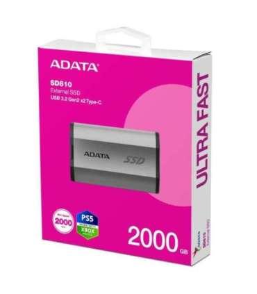 External SSD|ADATA|SD810|2TB|USB-C|Write speed 2000 MBytes/sec|Read speed 2000 MBytes/sec|SD810-2000G-CSG