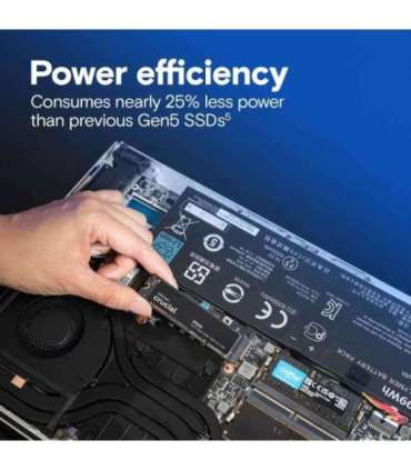 SSD|CRUCIAL|P510|2TB|M.2|PCIe Gen5|NVMe|TLC|Write speed 8700 MBytes/sec|Read speed 10000 MBytes/sec|TBW 1200 TB|CT2000P510SSD8