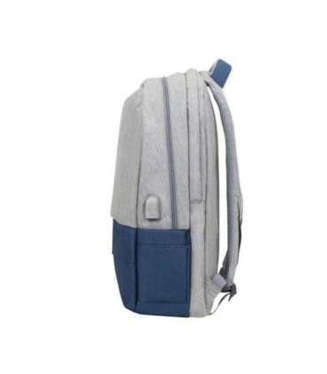 NB BACKPACK ANTI-THEFT 17.3"/7567 GREY/DARK BLUE RIVACASE