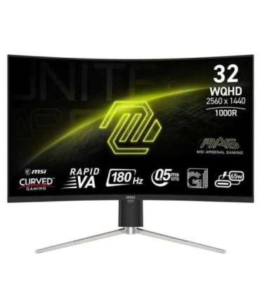LCD Monitor|MSI|MAG 325CQRF QD E2|31.5"|Gaming/Curved|Panel VA|2560x1440|16:9|180 Hz|0.5 ms|Colour Black|MAG325CQRFQDE2
