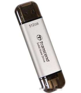 External SSD|TRANSCEND|ESD310|512GB|USB-C|USB|3D NAND|Write speed 900 MBytes/sec|Read speed 1050 MBytes/sec|TS512GESD310S