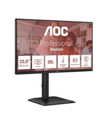 LCD Monitor|AOC| 60.5 cm (23.8")|1920 x 1080 pixels|Full HD|Native aspect ratio 16:9|LED|Flat|24E4U