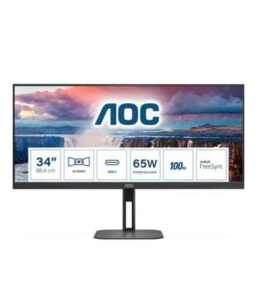 LCD Monitor|AOC|34 "|3440 x 1440 pixels|UltraWide Quad HD|Native aspect ratio 21:9|LCD|Flat|U34V5C/BK