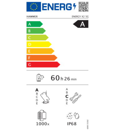 HAMMER Energy X2 (Orange) DS 6.1" IPS TFT 1560x720/60Hz/128GB/6GB RAM/Android 15/microSDXC/WiFi,BT,5G