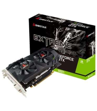 Graphics Card|BIOSTAR|NVIDIA GeForce GTX 1050 TI|4 GB|GDDR5|128 bit|PCIE 3.0 16x|Memory 7008 MHz|GPU 1291 MHz|Dual Slot Fansi