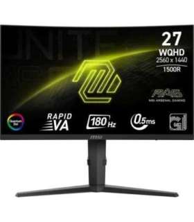 LCD Monitor|MSI|MAG 275CQRF QD E2|27"|Gaming/Curved|Swivel|Height adjustable|Tilt|Matte|Panel VA|2560x1440|16:9|180Hz|1 ms|Co
