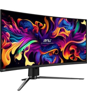 Monitor|MSI|34"|Gaming/Curved/21 : 9|Panel QD-OLED|3440x1440|240|Matte|0.03 ms|Swivel|Height adjustable|Tilt|Colour Black|MPG