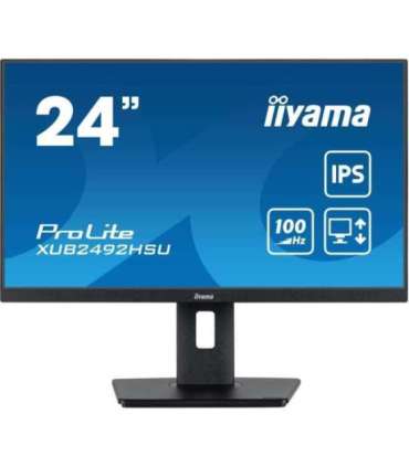 LCD Monitor|IIYAMA|XUB2492HSU-B6|24"|Panel IPS|1920x1080|16:9|Matte|0.4 ms|Speakers|Swivel|Pivot|Height adjustable|Tilt|Colou