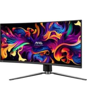 LCD Monitor|MSI|34"|Curved/21 : 9|Panel QD-OLED|3440x1440|21:9|175Hz|Matte|0.03 ms|Swivel|Height adjustable|Tilt|Colour Black