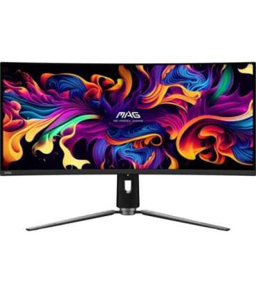 LCD Monitor|MSI|34"|Curved/21 : 9|Panel QD-OLED|3440x1440|21:9|175Hz|Matte|0.03 ms|Swivel|Height adjustable|Tilt|Colour Black