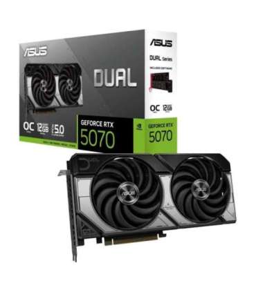 Graphics Card|ASUS|NVIDIA GeForce RTX 5070|12 GB|GDDR7|192 bit|PCIE 5.0 16x|Dual Slot Fansink|1xHDMI|3xDisplayPort|DUAL-RTX50