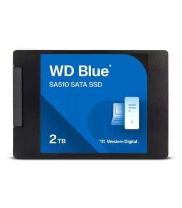 SSD|WESTERN DIGITAL|Blue SA510|2TB|SATA 3.0|Write speed 520 MBytes/sec|Read speed 560 MBytes/sec|2,5"|TBW 500 TB|MTBF 1750000