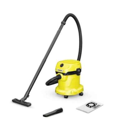 Vacuum Cleaner|KARCHER|Wet and dry vacuum cleaner WD 2 Plus V-15/4/18|Car cleaning|1000 Watts|Suction power 220W|Capacity 15 