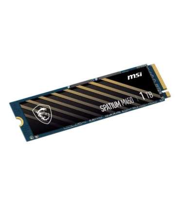 SSD|MSI|SPATIUM M450|1TB|M.2|PCIe Gen4|NVMe|3D NAND|Write speed 2400 MBytes/sec|Read speed 3400 MBytes/sec|2.15mm|TBW 350 TB|