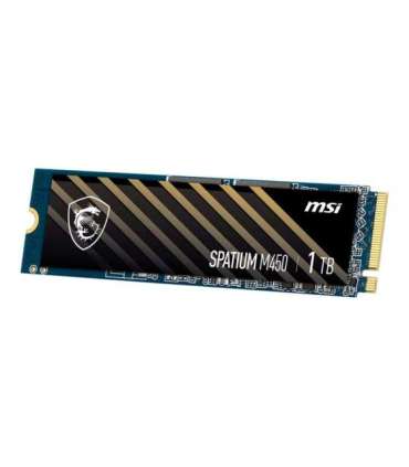 SSD|MSI|SPATIUM M450|1TB|M.2|PCIe Gen4|NVMe|3D NAND|Write speed 2400 MBytes/sec|Read speed 3400 MBytes/sec|2.15mm|TBW 350 TB|