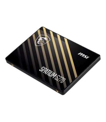 SSD|MSI|SPATIUM S270|480GB|SATA|3D NAND|Write speed 450 MBytes/sec|Read speed 500 MBytes/sec|2,5"|TBW 250 TB|MTBF 2000000 hou
