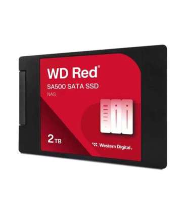 SSD|WESTERN DIGITAL|Red SA500|2TB|SATA 3.0|Write speed 520 MBytes/sec|Read speed 560 MBytes/sec|2,5"|TBW 500 TB|MTBF 1750000 