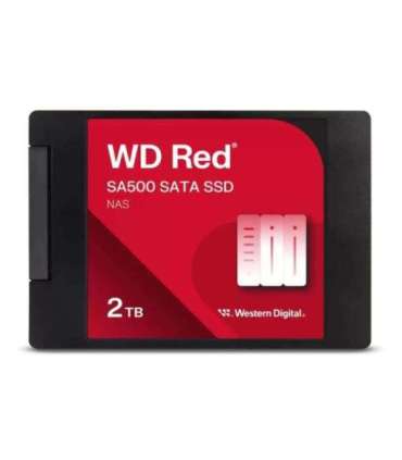 SSD|WESTERN DIGITAL|Red SA500|2TB|SATA 3.0|Write speed 520 MBytes/sec|Read speed 560 MBytes/sec|2,5"|TBW 500 TB|MTBF 1750000 