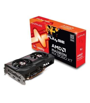 Graphics Card|SAPPHIRE|AMD Radeon RX 9060 XT|16 GB|GDDR6|128 bit|PCIE 5.0 16x|GPU 2700 MHz|Dual Slot Fansink|2xHDMI|1xDisplay