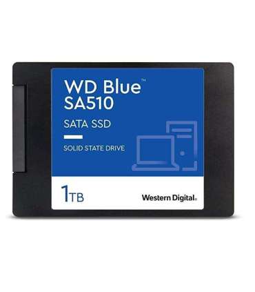 SSD|WESTERN DIGITAL|Blue SA510|1TB|SATA 3.0|Write speed 510 MBytes/sec|Read speed 560 MBytes/sec|2,5"|TBW 400 TB|MTBF 1750000