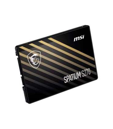 SSD|MSI|SPATIUM S270|240GB|SATA|3D NAND|Write speed 400 MBytes/sec|Read speed 500 MBytes/sec|2,5"|TBW 250 TB|MTBF 2000000 hou
