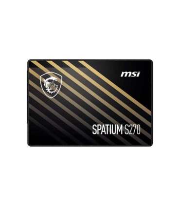 SSD|MSI|SPATIUM S270|240GB|SATA|3D NAND|Write speed 400 MBytes/sec|Read speed 500 MBytes/sec|2,5"|TBW 250 TB|MTBF 2000000 hou