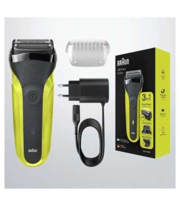 Braun Shaver 300BT Shave&Style Operating time (max) 30 min Black/Green