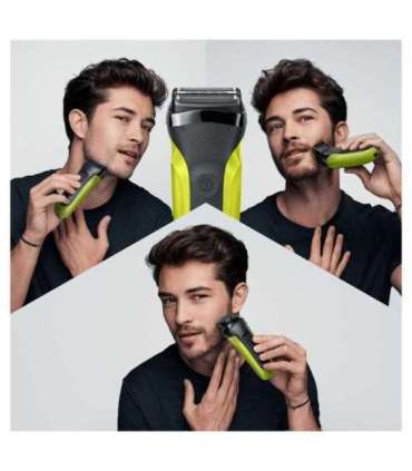 Braun Shaver 300BT Shave&Style Operating time (max) 30 min Black/Green