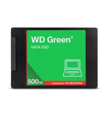 SSD|WESTERN DIGITAL|Green|500GB|3D NAND|Read speed 545 MBytes/sec|2,5"|MTBF 2000000 hours|WDS500G5G0A