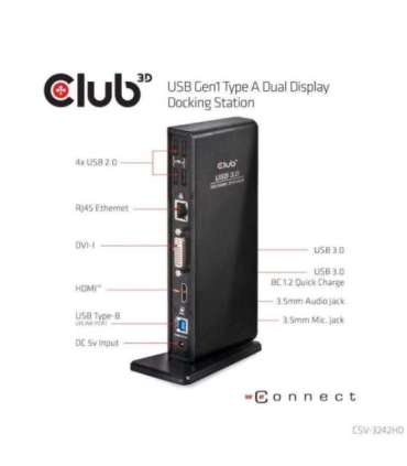 NB ACC DOCKING STATION/USB CSV-3242HD CLUB3D