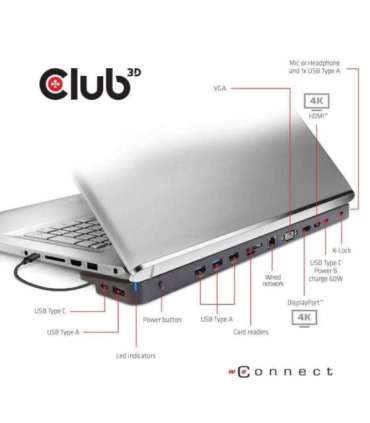 NB ACC DOCKING STATION/USB-C 100W CSV-1564W100 CLUB3D