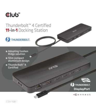 NB ACC DOCKING STATION 11IN1/THUNDERBOLT CSV-1581 CLUB3D