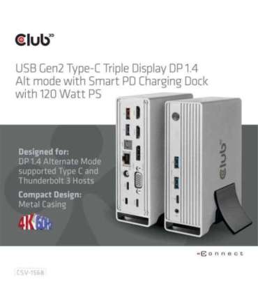 NB ACC DOCKING STATION/USB-C 120W CSV-1568 CLUB3D