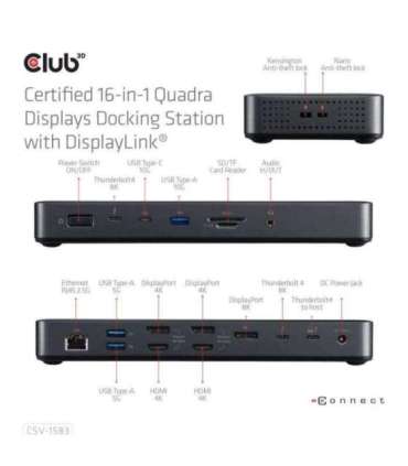 NB ACC DOCKING STATION 16IN1/THUNDERBOLT CSV-1583 CLUB3D