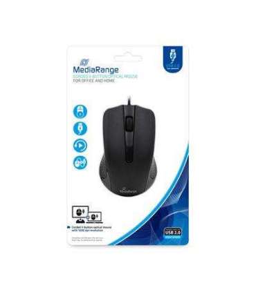 MOUSE USB OPTICAL BLACK/3-BUTTON MROS210 MEDIARANGE