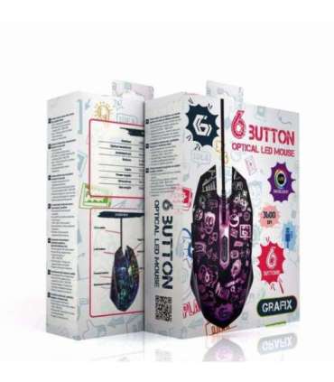 MOUSE USB OPTICAL BLACK/MUS-6B-GRAFIX-01 GEMBIRD