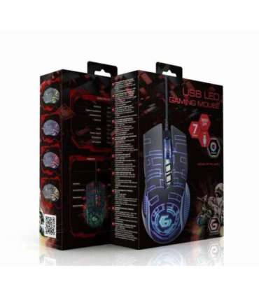 MOUSE USB OPTICAL GAMING/BLACK MUSG-RGB-01 GEMBIRD