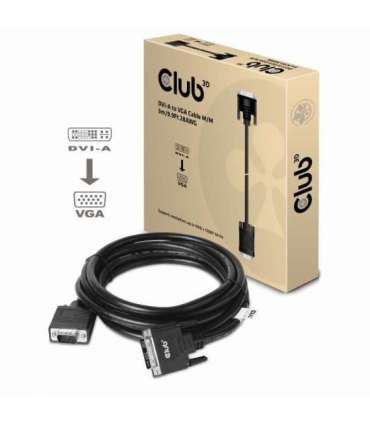 CABLE DVI-A TO VGA 3M/M/M CAC-1243 CLUB3D
