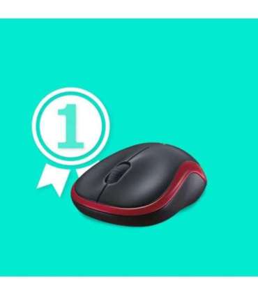 MOUSE USB OPTICAL CORDL. M185/RED 910-002240 LOGITECH