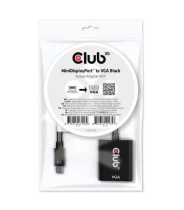 I/O ADAPTER MINI DP TO VGA/M/F CAC-2113 CLUB3D
