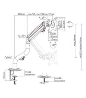 DISPLAY ACC MOUNTING ARM/17-32" MA-DA1-02 GEMBIRD