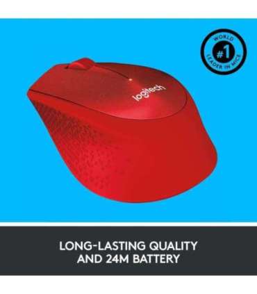 MOUSE USB OPTICAL WRL M330/SILENT RED 910-004911 LOGITECH