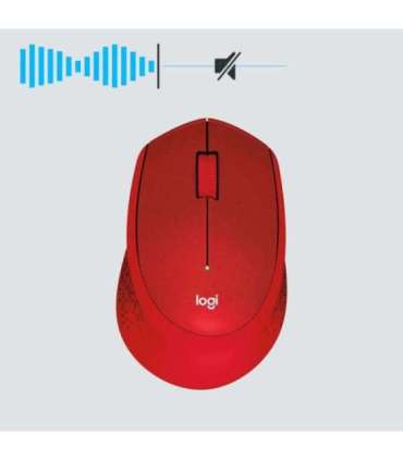 MOUSE USB OPTICAL WRL M330/SILENT RED 910-004911 LOGITECH