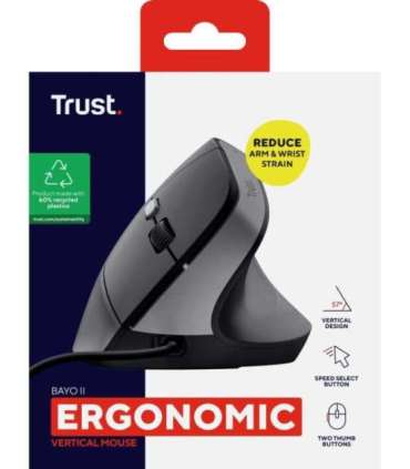 MOUSE USB OPTICAL BAYO II/ERGONOMIC BLACK 25144 TRUST